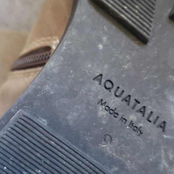 Aquatalia boots women's size 9 suede wedge boots suede neutral zipper vg… - Picture 15 of 16